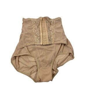 RE:DEFINE Shapewear Briefs 2XL Nude Lace Hook Eye Tummy Control Womens